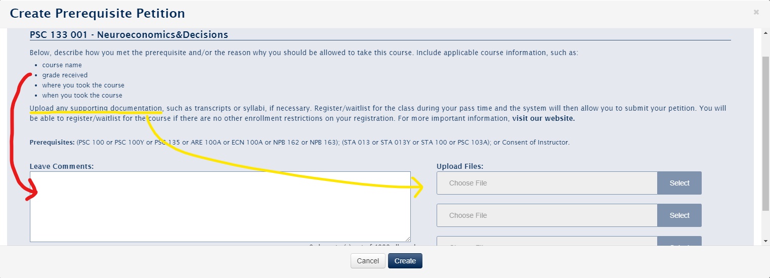 Prerequisite Petition