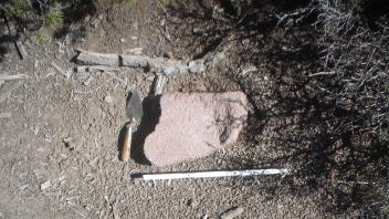 A millingstone at a pinyon camp. 