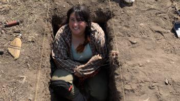 Andrea digs being an archaeologist :)