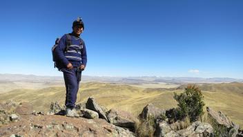 Dani on top of Quenariri Mountain.