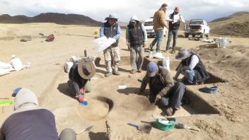 Here are some features in various stages of excavation.