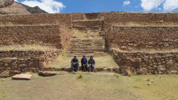  Jim, Virginia, and Dario at the Formative Period site of Pukara. 