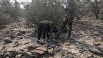 Michael and Brennan mapping a rock ring in action!