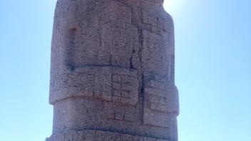 The Ponce monolith at Tiwanaku.