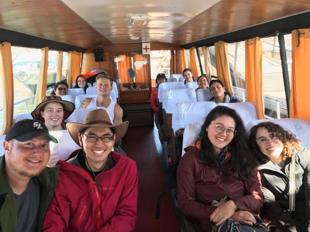 On the second weekend in Puno, the students took a boat trip to the Uros Islands.