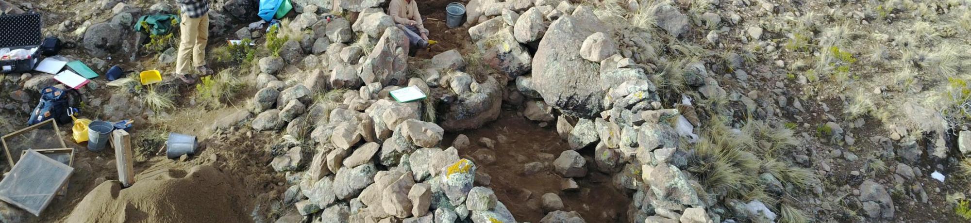 Excavation of the ancient animal trap of Ccoypani.